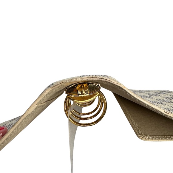 LOUIS VUITTON Authentic Small Ring Agenda Cover Damier Azur Canvas Agenda Mini - Picture 12 of 15